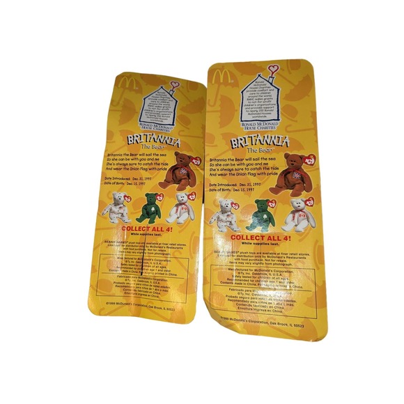 Ty Teenie Beanie Babies Glory Erin Britannia Maple Complete Set Plus Sealed - Picture 3 of 7